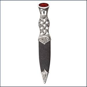 Lochy Polished Pewter Stone Top Sgian Dubh
